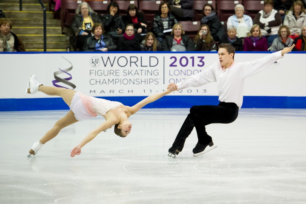 Margaret Purdy and Michael Marinaro skate their short program at the 2013 Canadian Tire National Figure Skating Championships (Photo by Danielle Earl)