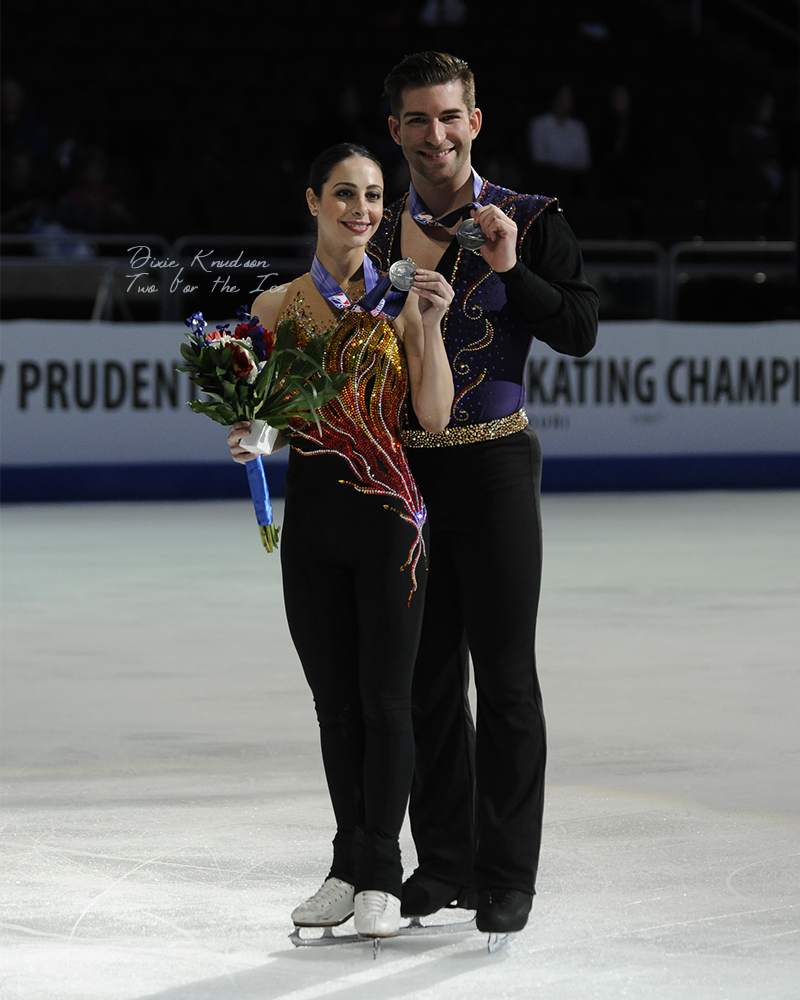 Deanna Stellato-Dudek and Nate Bartholomay (pewter, senior pairs)